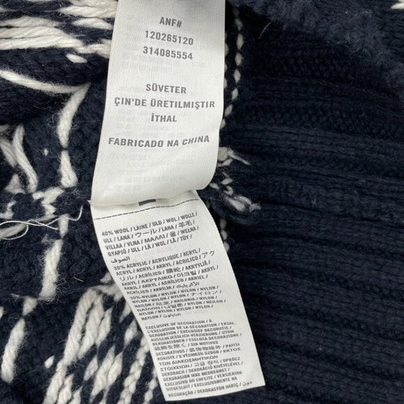 Abercrombie & Fitch Vintage Moose Knit Ski Sweater Muscle Slim Fit Men's Medium - Picture 6 of 7